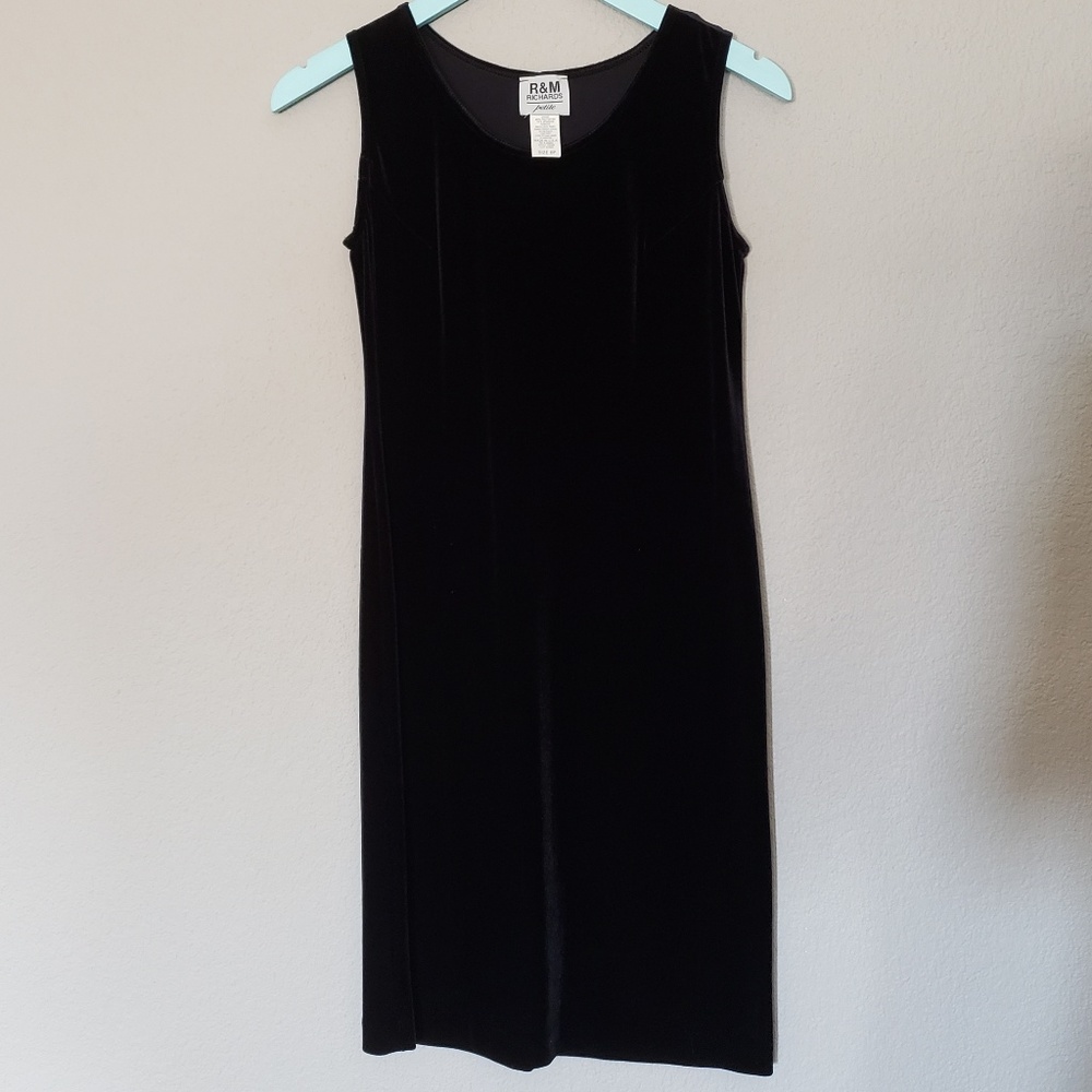 R&M Richards Petite Velvet Stretch Dress